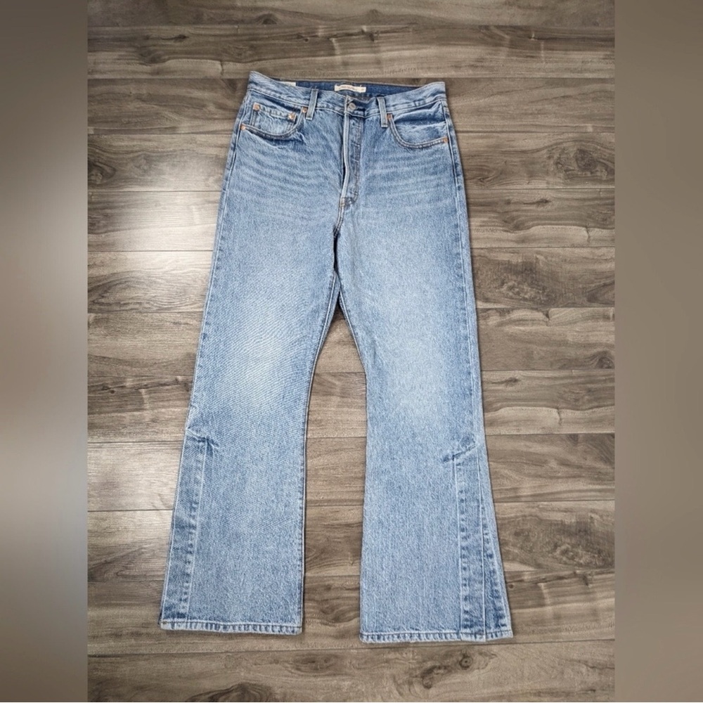 Levi's Light Blue Split Flare Jeans